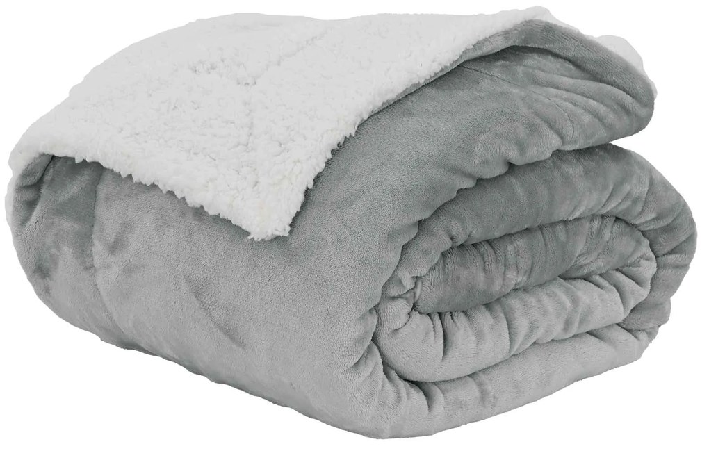 vidaXL Κουβέρτα Γκρι 130 x 150 cm Μαλλί