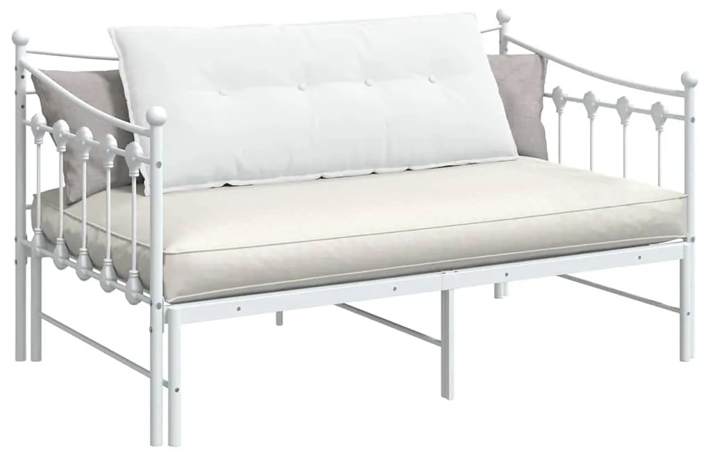 vidaXL Μαξιλάρι Πλάτης Λευκό 120 x 19 x 50 εκ ύφασμα