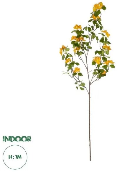 Artificial Garden ORANGE APRICOT BRANCH 21325 Τεχνητό Διακοσμητικό Πορτοκαλί Κλαδί Ροδακινιάς Y100cm Globostar 21325