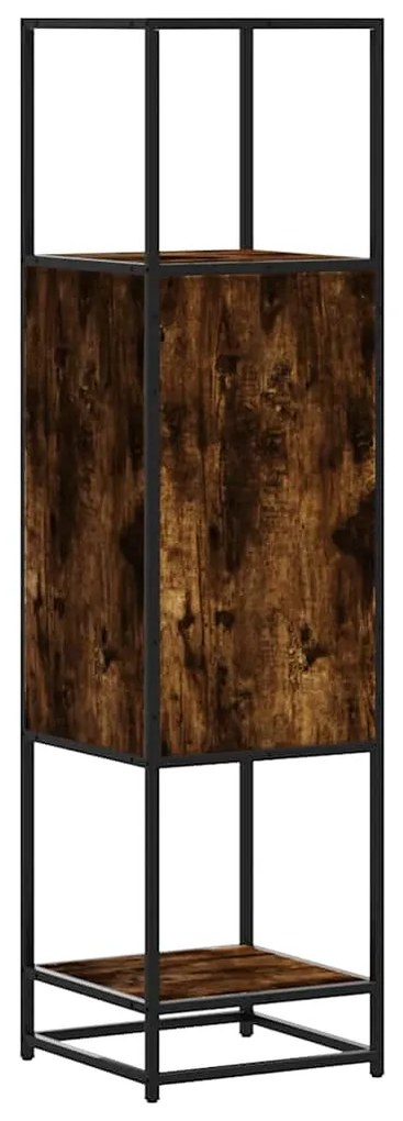 Highboard Καπνιστή δρυς Κατασκευασμένο ξύλο και μέταλλο - Καφέ