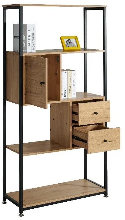 Βιβλιοθήκη - Ραφιέρα Edge 2077 Μεταλλική Fylliana Sonoma - Artisan 78x30x158 εκ. 78x30x158 εκ.