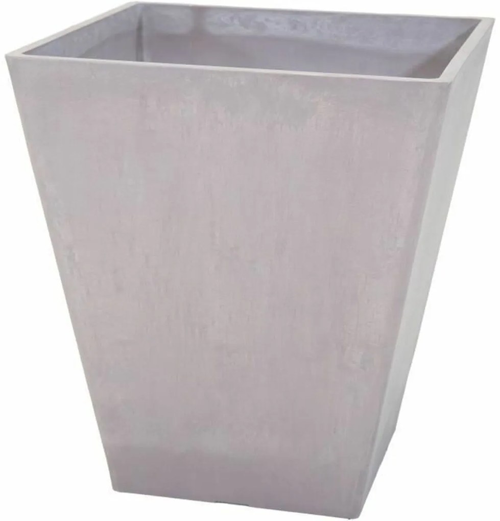Βάζο Λουλουδιών Mega Collections Ecostone Square Καφέ Χρώμα Τεφρόχρουν Πλαστική ύλη Ανακυκλωμένο 48 x 57 cm