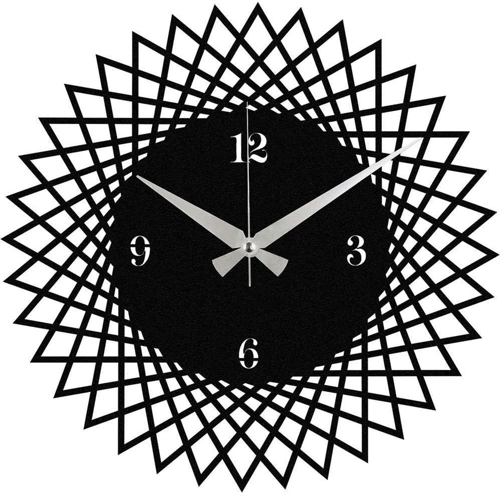 Ρολόι Τοίχου Enzoclock 279ENZ1426 Φ48cm Black Wallity Metal