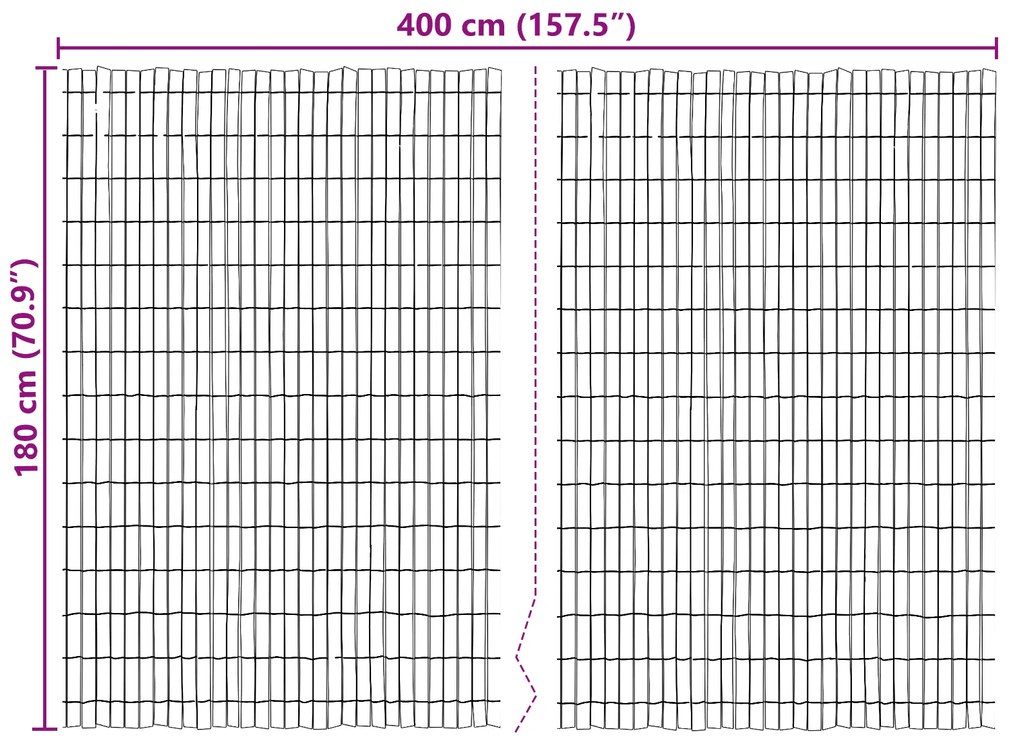 vidaXL Φράχτης από φλοιό 400x125 εκ