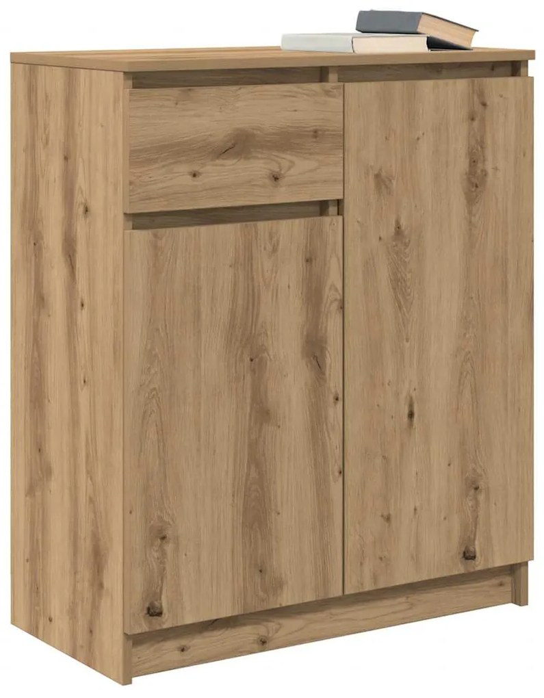 Συρταριέρα με Συρτάρια Τεχνίτης Δρυς 71x35x84 εκ. Επεξ. Ξύλο - Καφέ