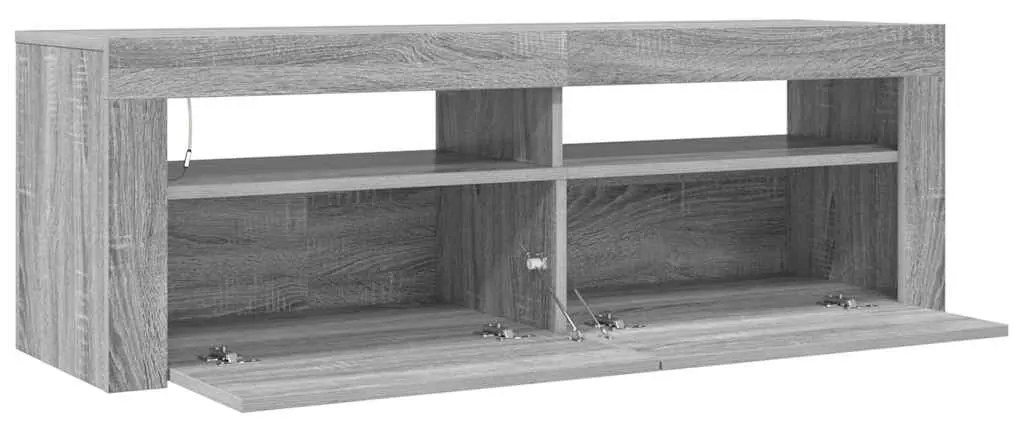 vidaXL Έπιπλο Τηλεόρασης με LED Γκρι Sonoma 120x35x40 εκ.