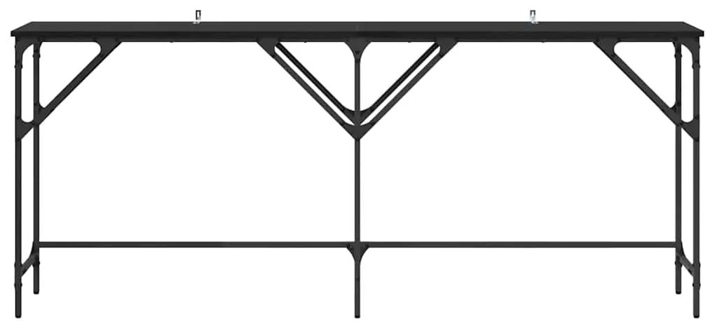 vidaXL Τραπέζι κονσόλας Μαύρη δρυς 180 x 29 x 75 εκ Επεξεργασμένο ξύλο