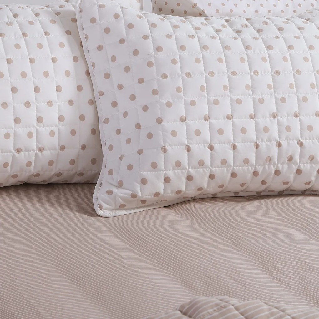 Ζεύγος Μαξιλαροθήκες Καπιτονέ (52x72) Nef-Nef Homeware Smart Donter Beige