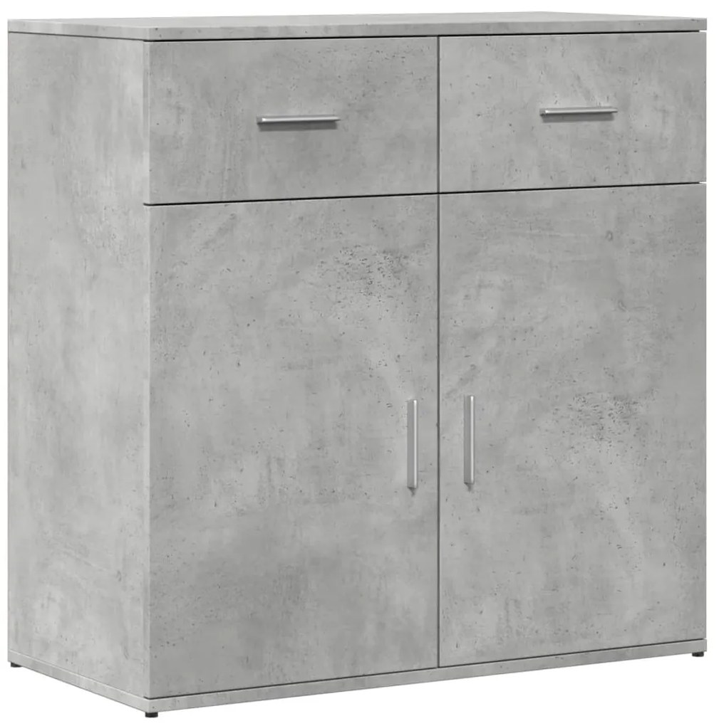 vidaXL Βοηθητικά Ντουλάπια 2 Τεμ. Σκυροδέματος 79x38x80 εκ. Επεξ. Ξύλο