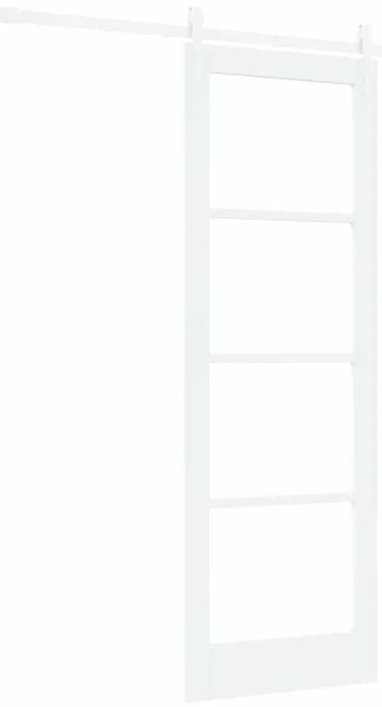 vidaXL Ολισθητή Πόρτα Λευκό 73.5 x 211 εκ Ξύλο και μέταλλο