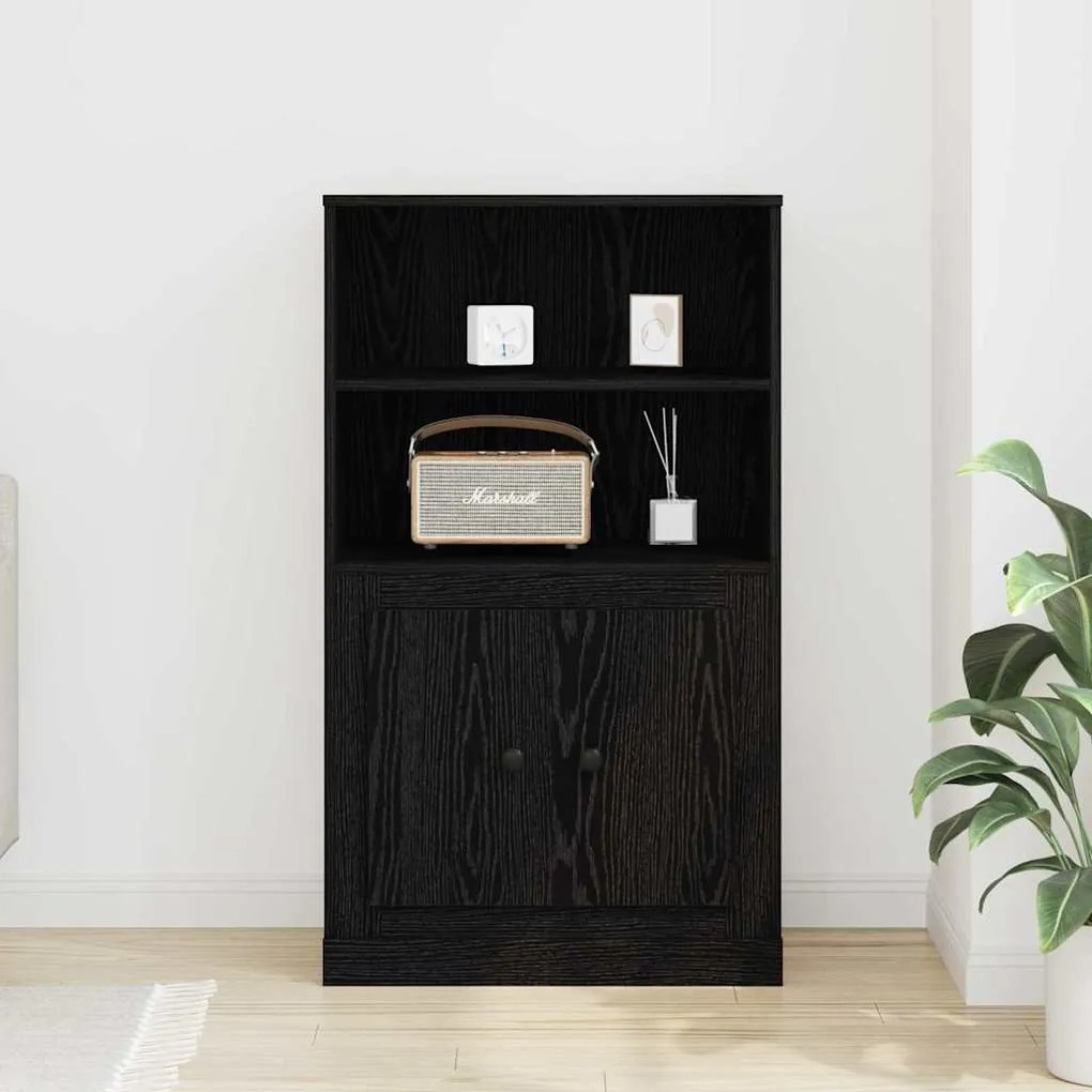 vidaXL Υψηλός Μπουφές Μαύρη Οξυά 60 x 35.5 x 103.5 εκ.