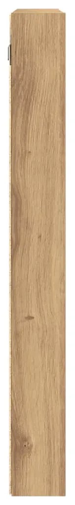 vidaXL Βιτρίνα Artisan Oak 100 x 8,5 x 75 cm Επεξεργασμένο ξύλο