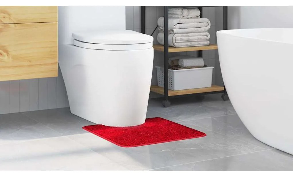 vidaXL Πατάκι μπάνιου Κόκκινο 50 x 50 cm Πολυπροπυλένιο