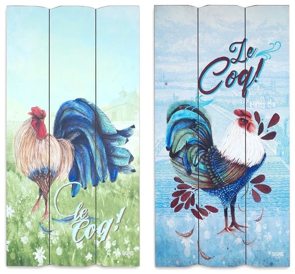 Αγαλματίδια και Signes Grimalt  Roosters Wall Ornament Set 2U