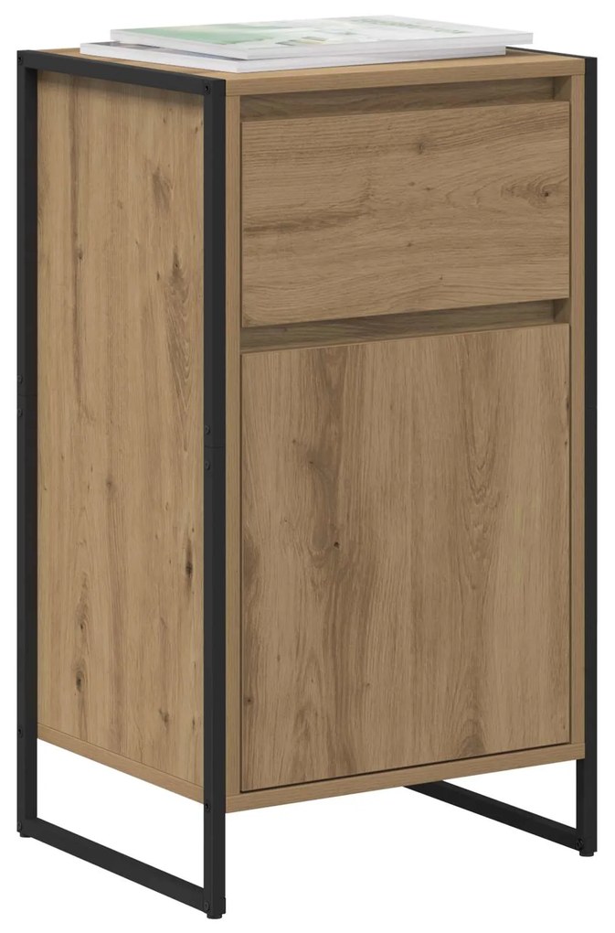 vidaXL Πλαϊνό γραφείο με συρτάρι Καρυδιά Χειροποίητης Εργασίας