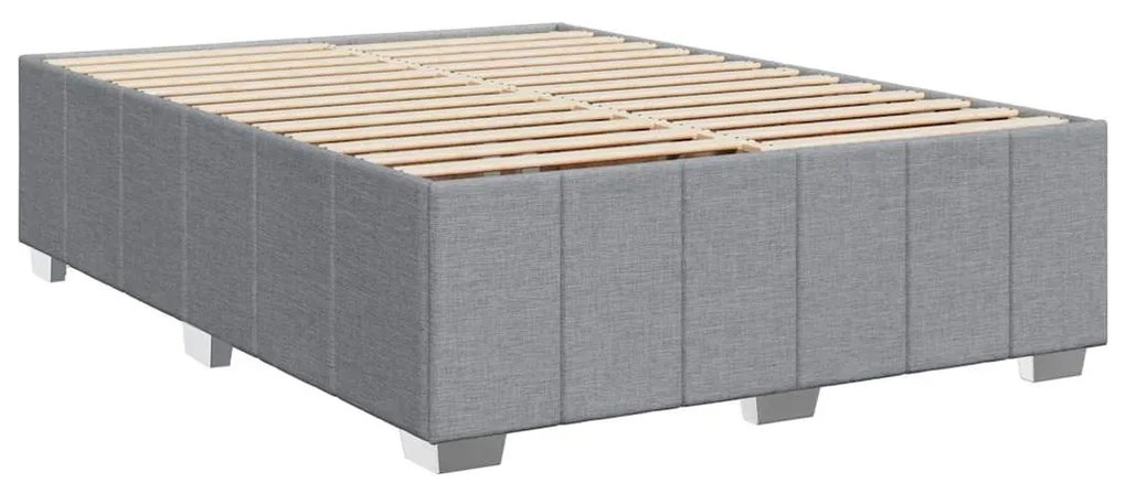 ΚΡΕΒΑΤΙ BOXSPRING ΜΕ ΣΤΡΩΜΑ ΑΝΟΙΧΤΟ ΓΚΡΙ 140X200 ΕΚ. ΥΦΑΣΜΑΤΙΝΟ 3287105