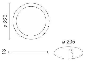 Slim LED οροφής 20W χωνευτό