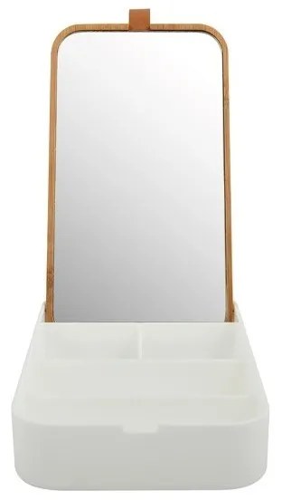 Καθρέπτης Επιτραπέζιος Alais Bamboo Medium White 13x23x22 - Spirella