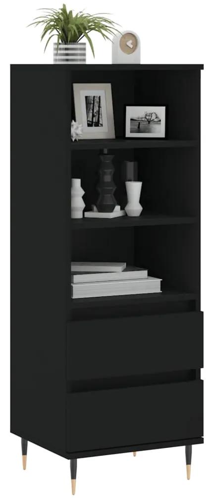 vidaXL Ντουλάπι Μαύρο 40 x 36 x 110 εκ. από Επεξεργασμένο Ξύλο
