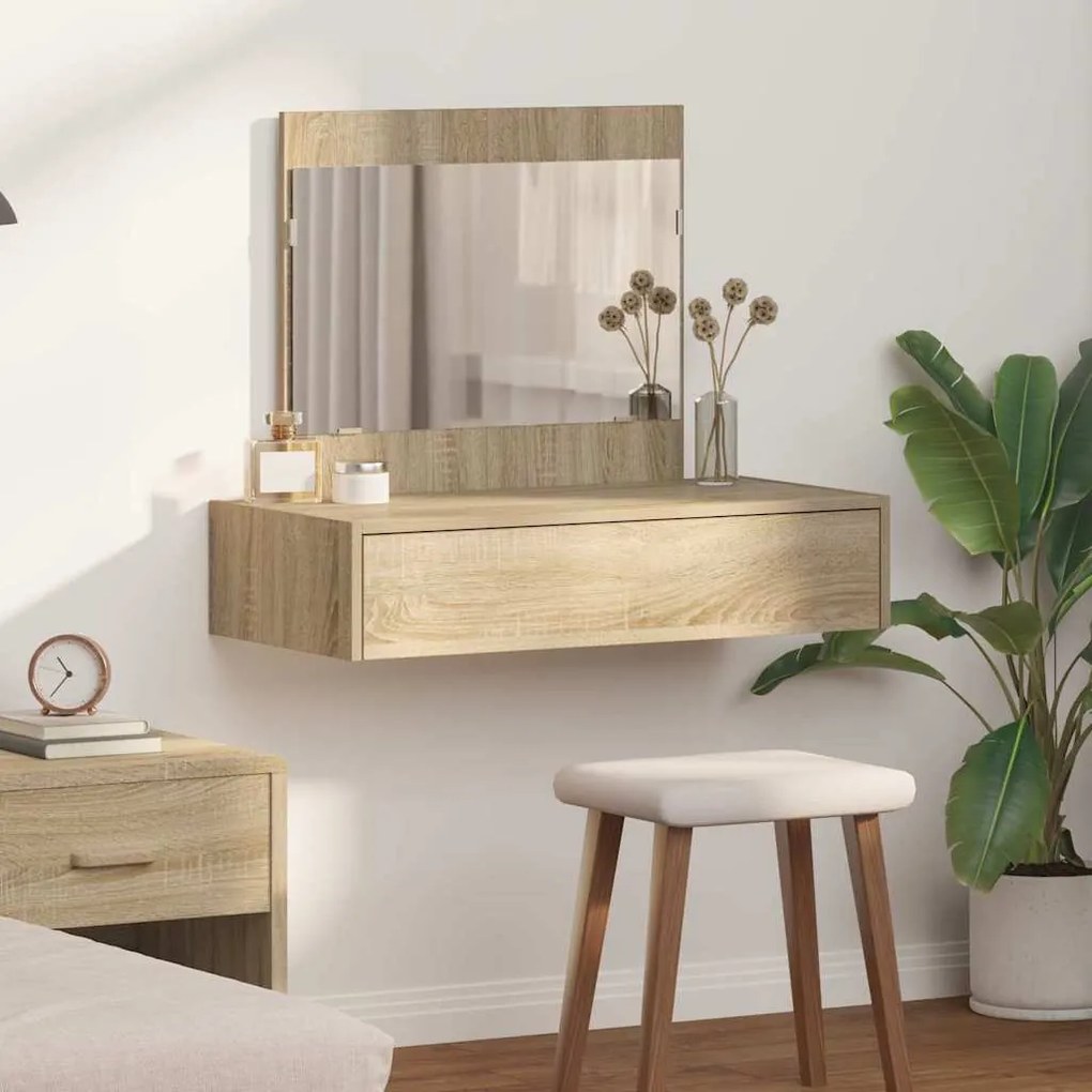 vidaXL Τραπέζι περιποίησης Καφέ 83 x 40 x 70 εκ Επεξεργασμένο ξύλο