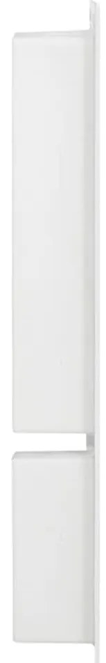 Ράφι Ντουζιέρας με 2 Τμήματα Γυαλιστερό Λευκό 41 x 69 x 9 εκ. 151398