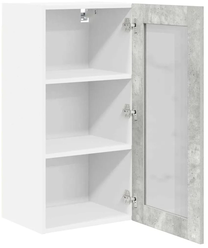 vidaXL Κρεμαστό ντουλάπι Riga 2 pcs Σκυρόδεμα Γκρι 40 x 31 x 80 εκ.