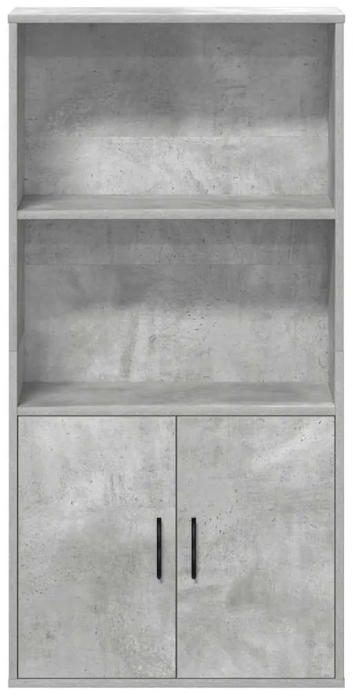 vidaXL Βιβλιοθήκη Γκρι Σκυροδέματος 60x24x120 εκ. Επεξεργ. Ξύλο