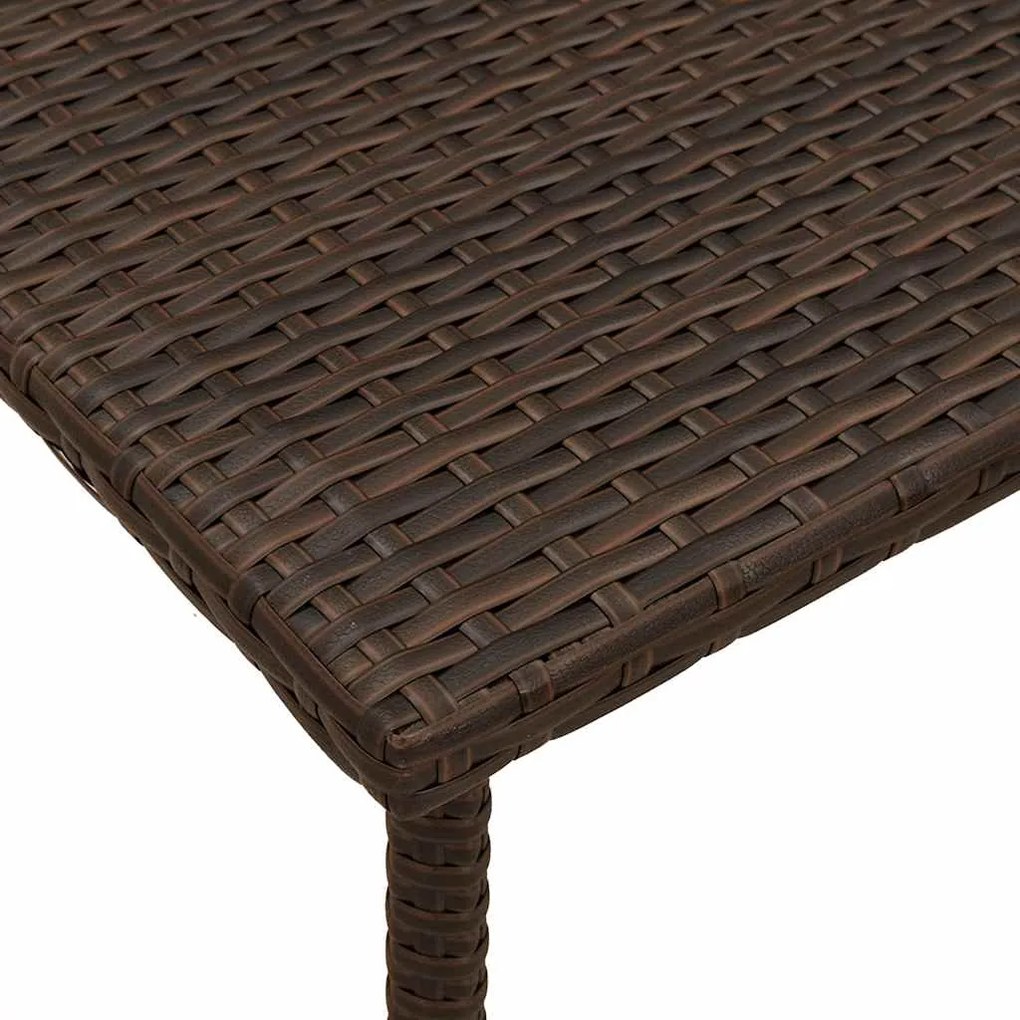 ΚΗΠΟΣ ΤΡΑΠΕΖΙ ΚΑΦΕ ΟΡΘΟΓΩΝΙΟ ΚΑΦΕ 60X40X37 CM POLY RATTAN 4104051