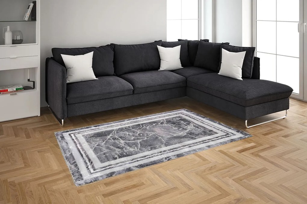 Marmo Carpet Μοντέρνο Χαλί Polycotton 160x220 - Cement Μπεζ