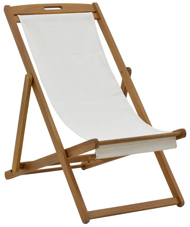 Intrahome Σεζλόνγκ Franclow Intrahome ξύλο ακακίας φυσικό-πανί pvc λευκό | SKU: INTRAPA-393111116