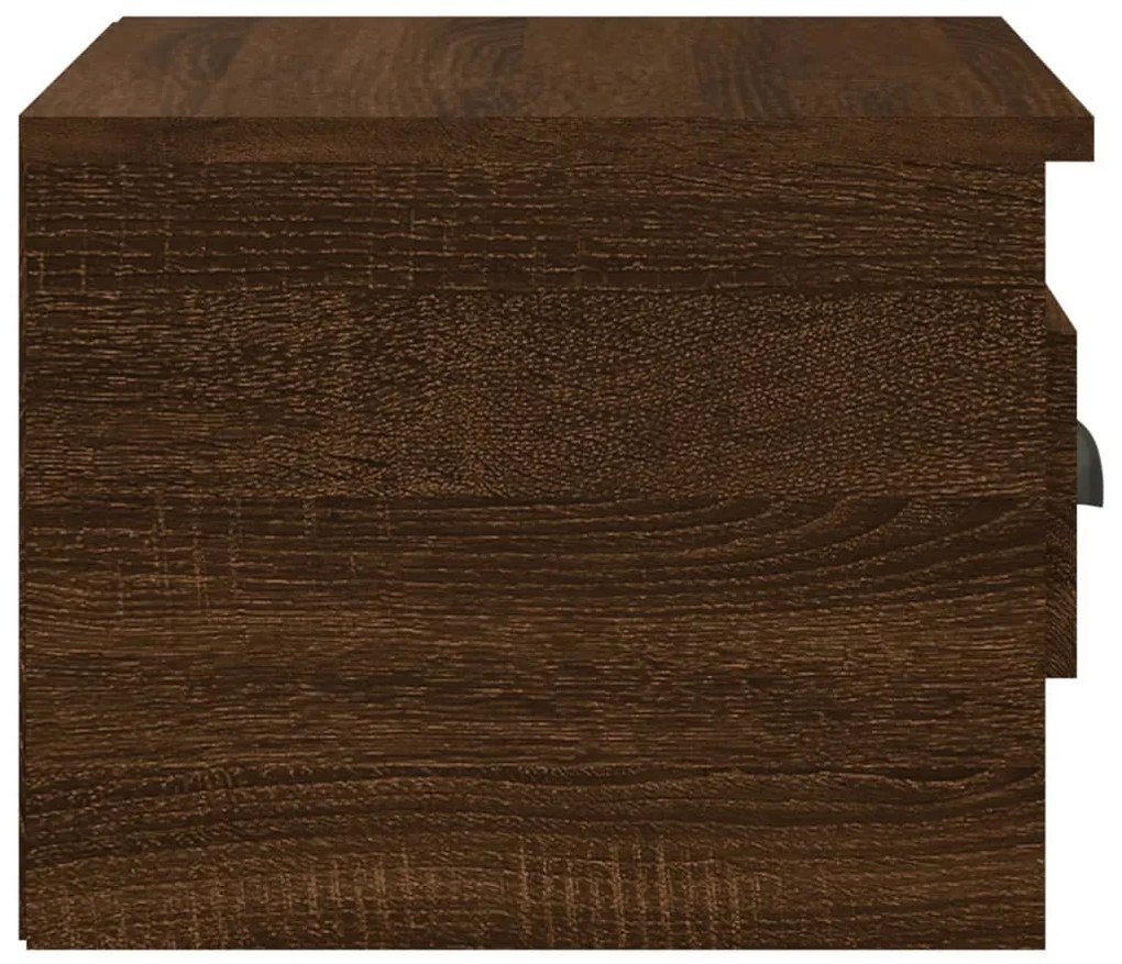 vidaXL Κομοδίνο Επιτοίχιο Καφέ Δρυς 41,5 x 36 x 28 εκ.