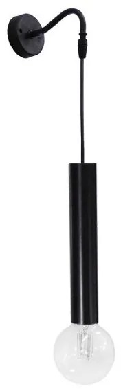 Απλίκα Φωτιστικό Τοίχου 1xE27 S-42AP Heronia Lighting-34-0188-Μαύρο 34-0188