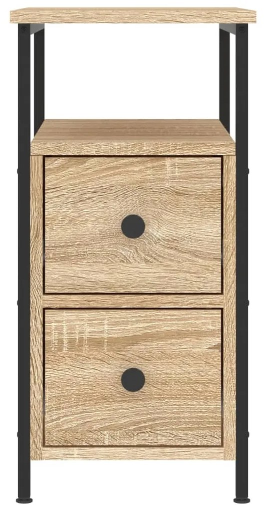 vidaXL Κομοδίνα 2 τεμ. Sonoma Δρυς 30 x 60 x 60 εκ. από Επεξεργ. Ξύλο