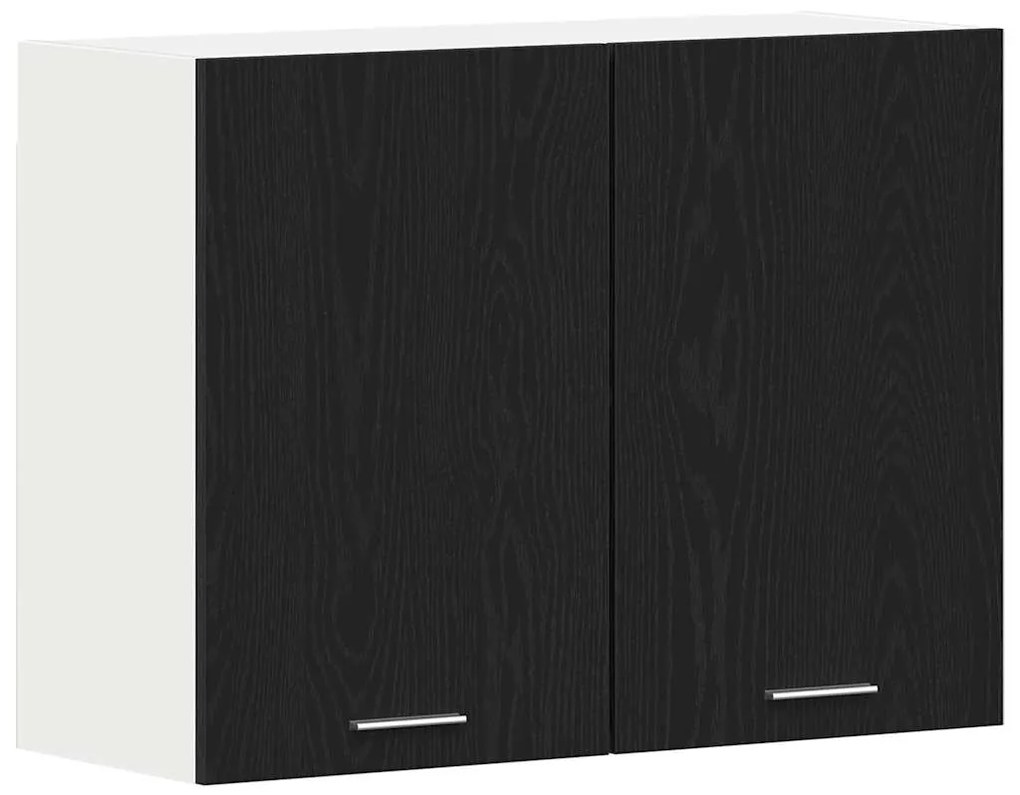 vidaXL Κρεμαστό ντουλάπι Μαύρη δρυς 80 x 31 x 60 εκ Επεξεργασμένο ξύλο