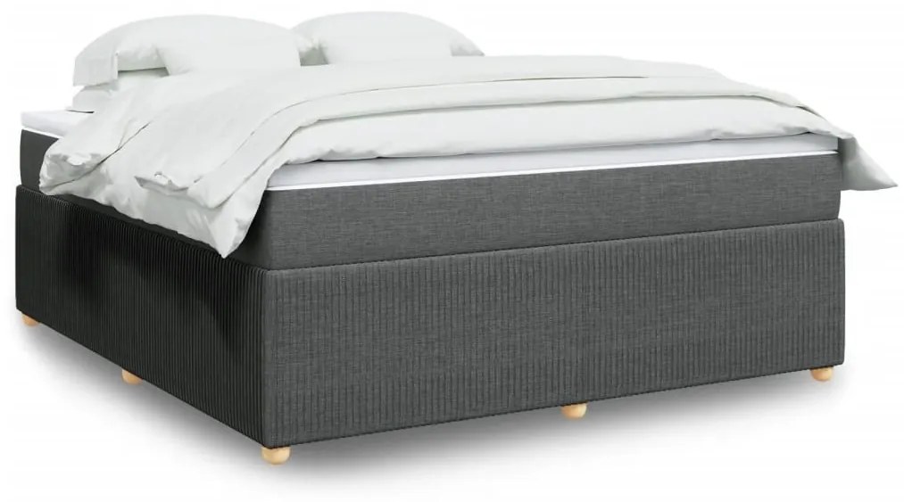 ΚΡΕΒΑΤΙ BOXSPRING ΜΕ ΣΤΡΩΜΑ ΣΚΟΥΡΟ ΓΚΡΙ 180X200 ΕΚ ΥΦΑΣΜΑΤΙΝ 3285589