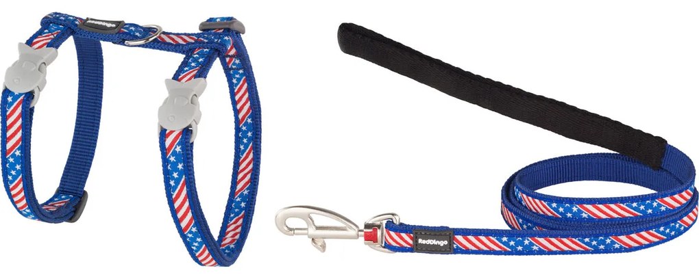 Λουρί Σκύλου Red Dingo US Flag 21-35 cm Μπλε