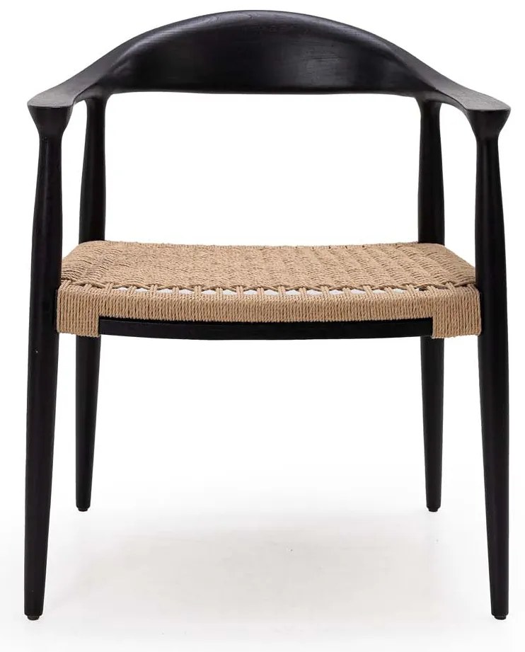 Καρέκλα Τραπεζαρίας με μπράτσα Kels Black (63x53x76) Soulworks 0940006