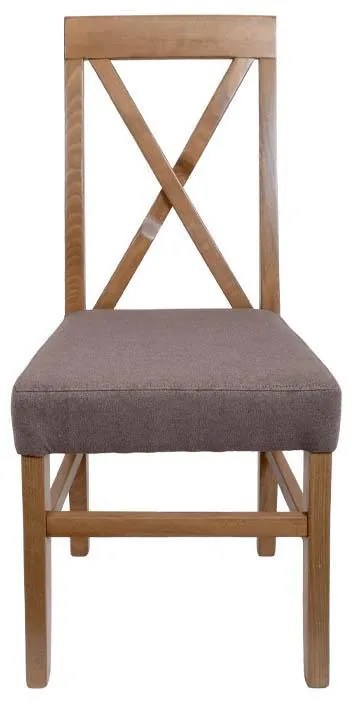 Καρέκλα Τραπεζαρίας ΤΧ Fylliana Grey Oak πόδια με Καφέ ύφασμα 43x44x98εκ. 2αδα 43x44x98 εκ.