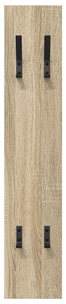 vidaXL Τοίχου Κρεμάστρα με αποθήκευση Sonoma Δρυς 20 x 1.5 x 100 εκ