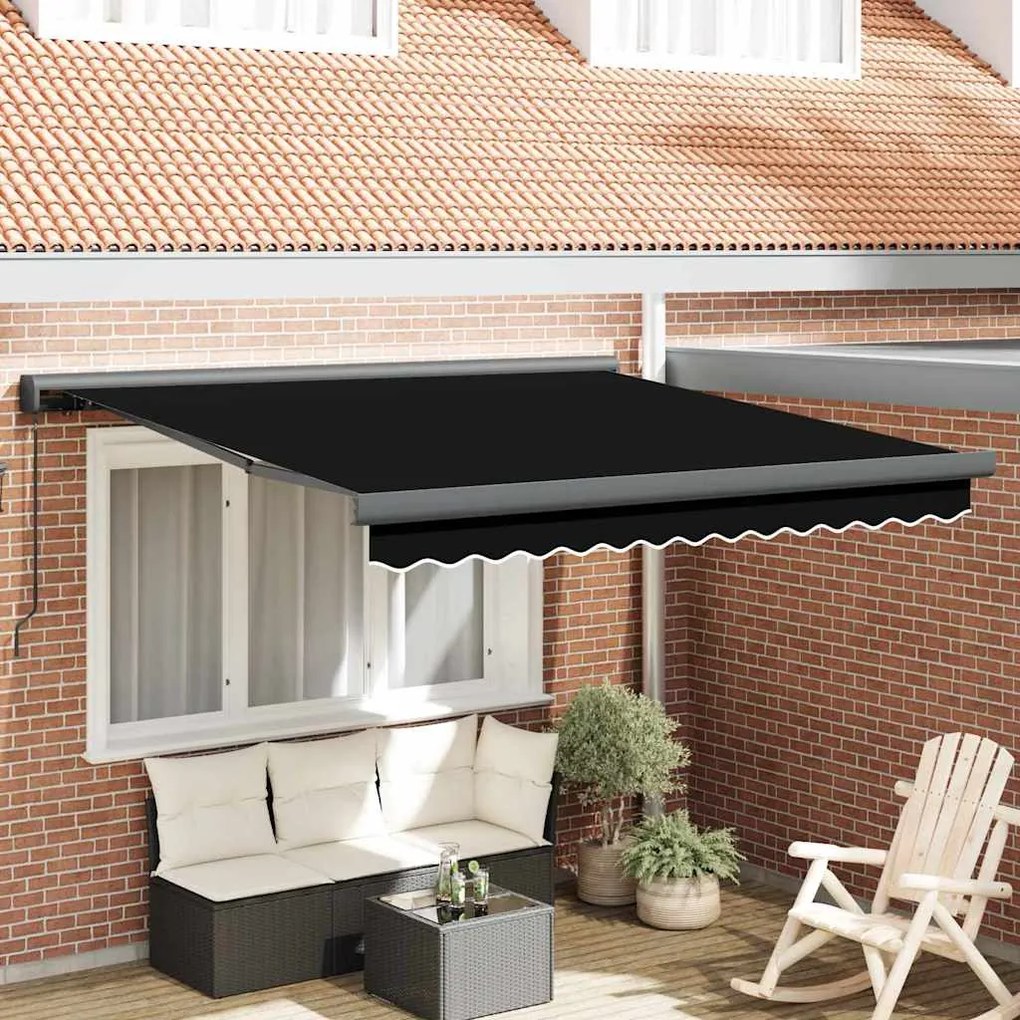 vidaXL Σκηνίτσα Αναδιπλούμενη Μαύρο 350 x 250 εκ Ύφασμα, Μέταλλο