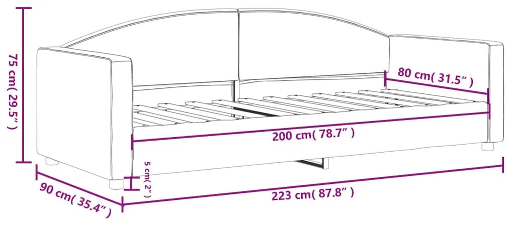 ΚΑΝΑΠΕΣ ΚΡΕΒΑΤΙ ΣΚΟΥΡΟ ΓΚΡΙ 80 X 200 ΕΚ. ΥΦΑΣΜΑΤΙΝΟΣ 354107