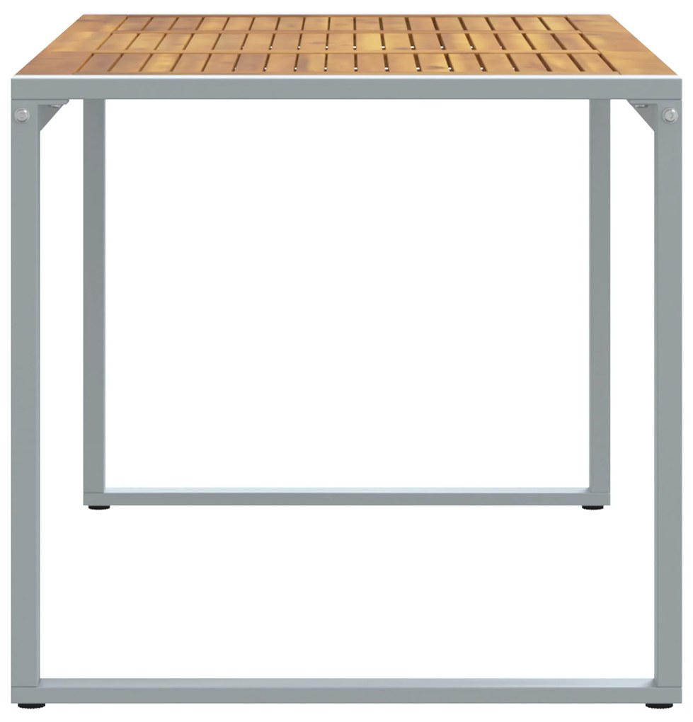 vidaXL Εξωτερική Τραπεζαρία Γκρι 140x80x75 εκ. Ατσάλι & Σομια Ρητίνη
