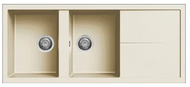 Νεροχύτης κουζίνας UNICO 500 Bianco Antico 62 ELLECI 116x50cm