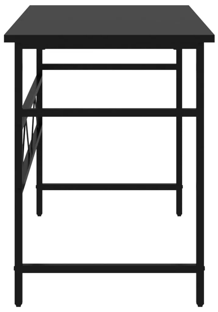 vidaXL Γραφείο Υπολογιστή Μαύρο 105 x 55 x 72 εκ. από MDF και Μέταλλο