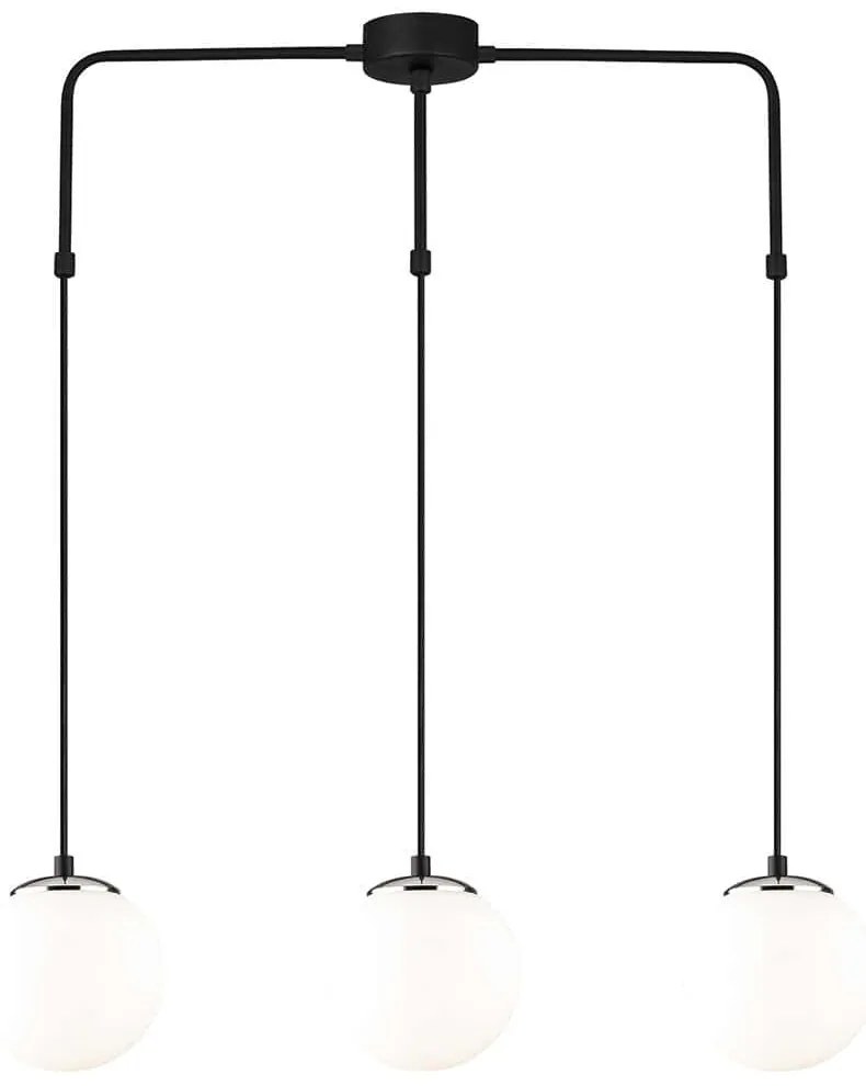 Φωτιστικό Οροφής Uzum 892OPV1604 80x15x125cm 3xE27 40W Black-White Opviq