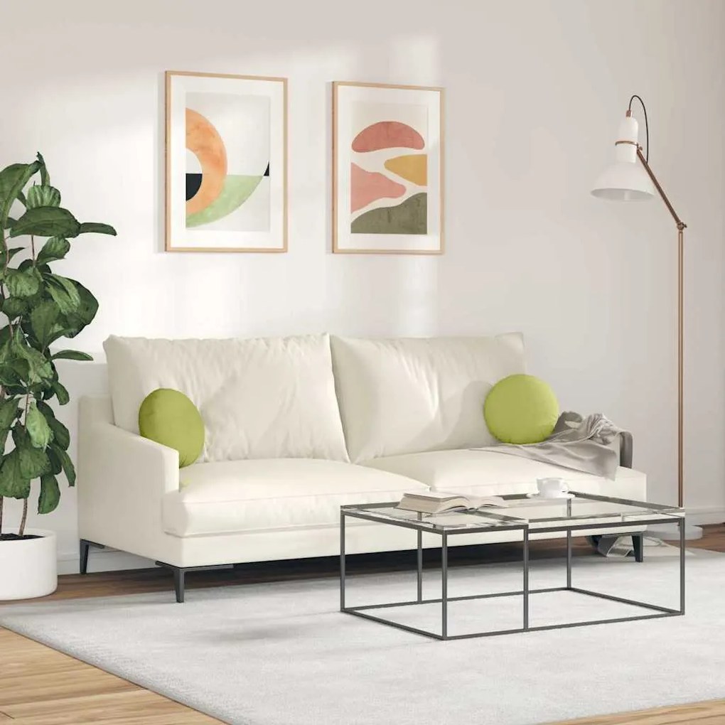 vidaXL Μαξιλάρια καθισμάτων 2 pcs Ανοιχτό Πράσινο Ø30 x 13 εκ ύφασμα