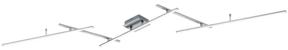 Φωτιστικό Οροφής - Πλαφονιέρα Arvin 628410507 22W &amp; 8W Led 245x50x8,5cm Nickel Mat Trio Lighting Metal