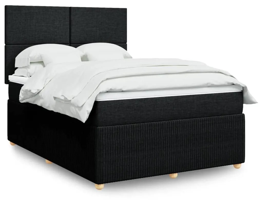 ΚΡΕΒΑΤΙ BOXSPRING ΜΕ ΣΤΡΩΜΑ ΜΑΥΡΟ 160X200 ΕΚ. ΥΦΑΣΜΑΤΙΝΟ 3294402