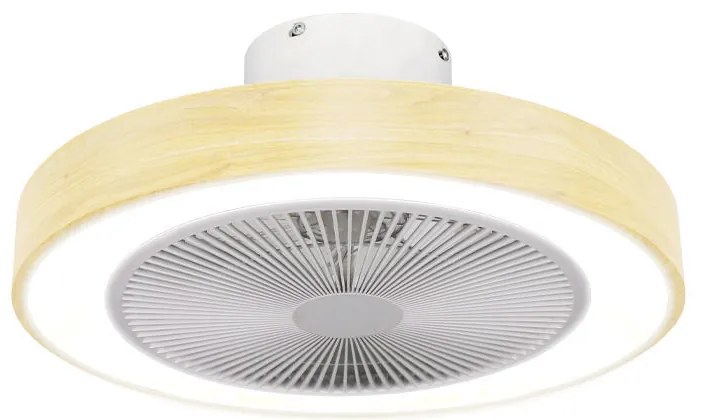 ESTIA ΑΝΕΜΙΣΤΗΡΑΣ ΟΡΟΦΗΣ HALO FLOW 50cm 15w ΜΕ CCT LED ΦΩΤΙΣΜΟ 45W &amp; ΤΗΛΕΧΕΙΡΙΣΤΗΡΙΟ ΟΨΗ ΞΥΛΟΥ