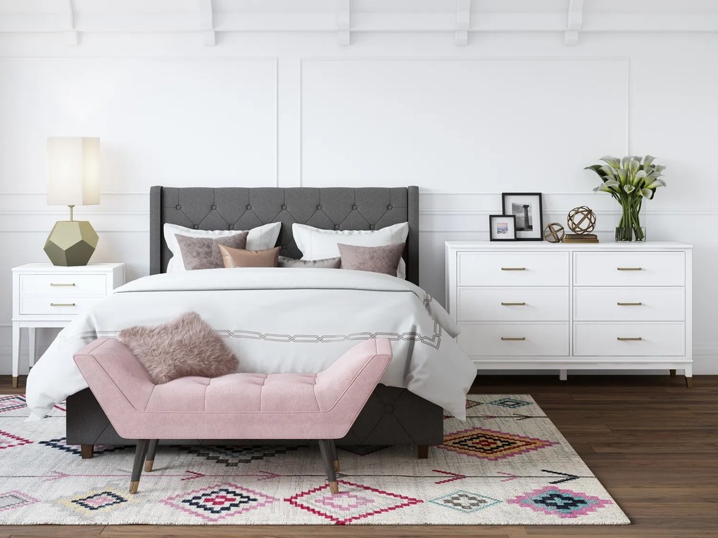 Σιφονιέρα CosmoLiving by Cosmopolitan A100, Άσπρο, Με συρτάρια, Αριθμός συρταριών: 6, 85x144x41cm, 70 kg | Epipla1.gr